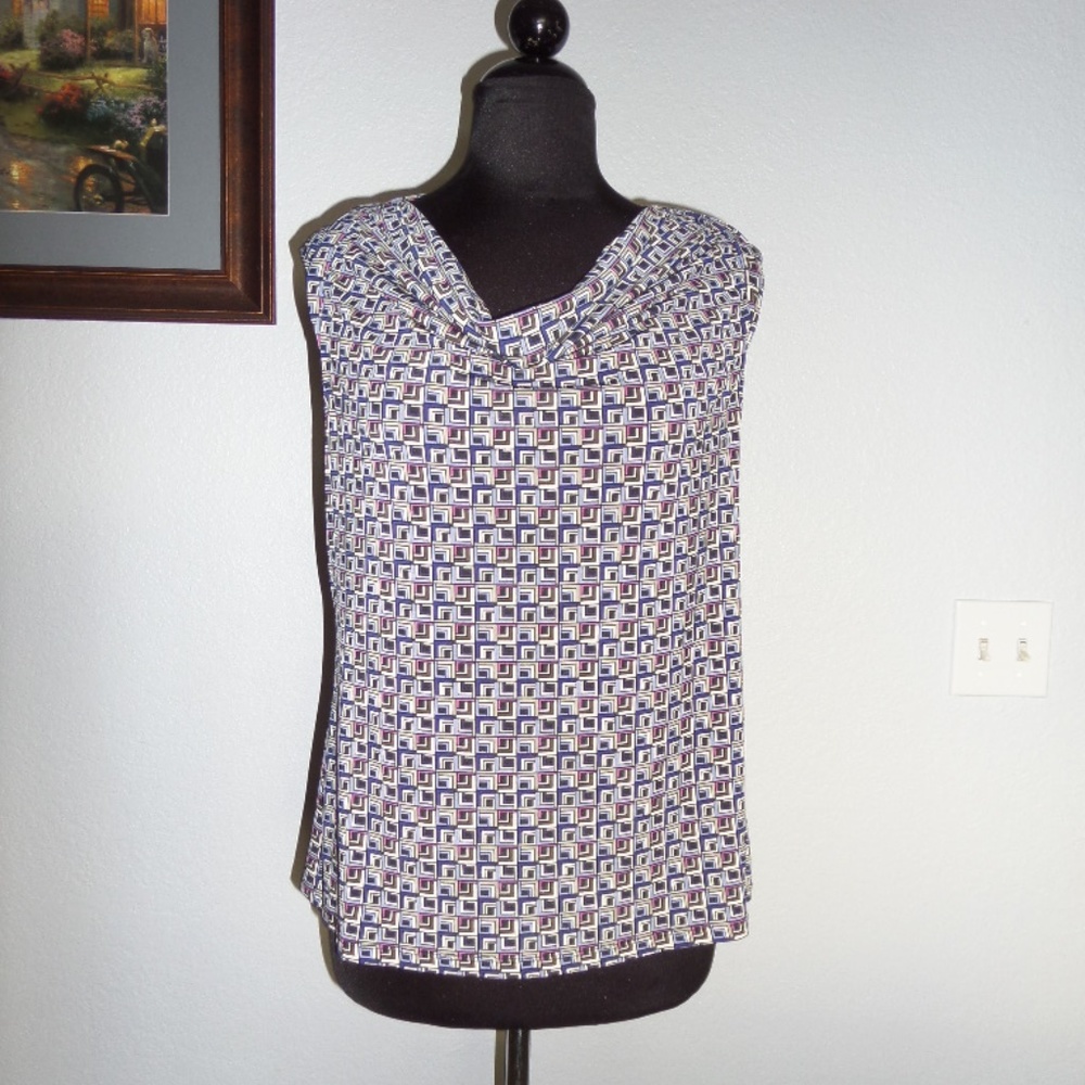 🌵NENE WEST womens blouse sleeveless MULTICOLO🌵